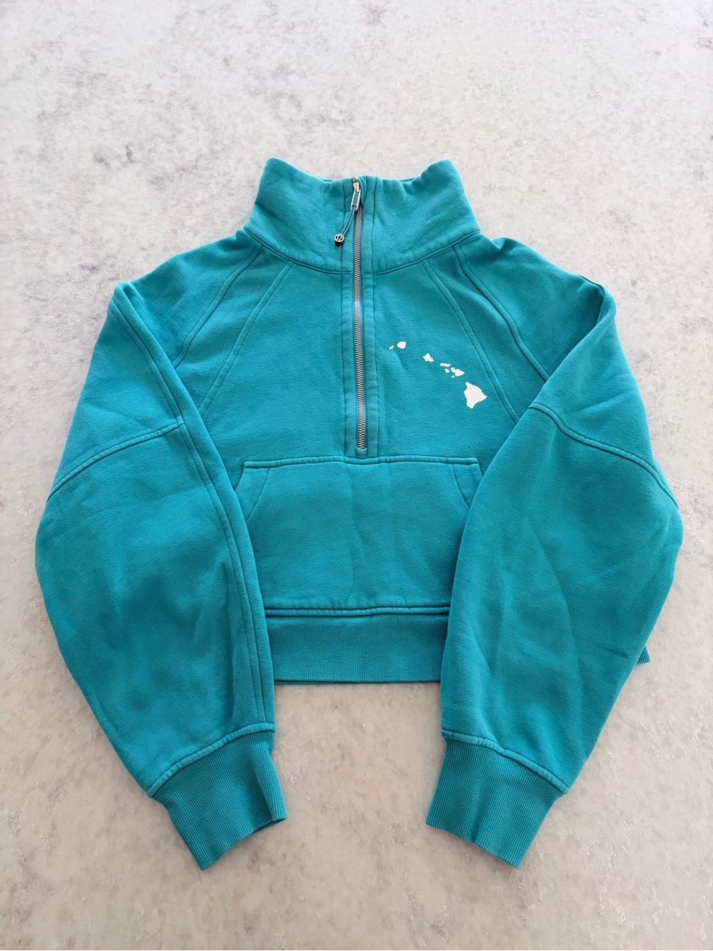 Lululemon Hawaiian Islands Scuba Sweatshirt in Teal - Size XS/S